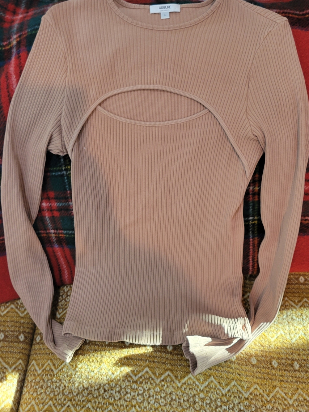 long-sleeve ribbed top AGOLDE